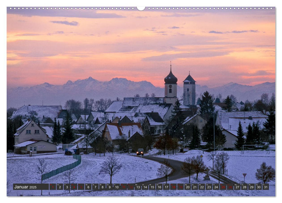 Alpen-Fernsichten von der Südwestalb und Oberen Donau (CALVENDO Wandkalender 2025)