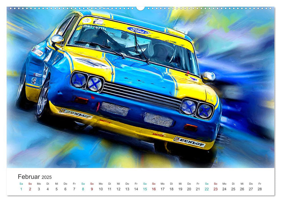 Kultautos - Capri und Escort (CALVENDO Premium Wandkalender 2025)