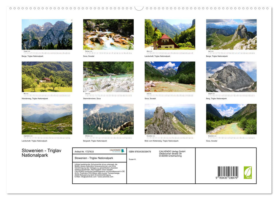 Slowenien - Triglav Nationalpark (CALVENDO Premium Wandkalender 2025)