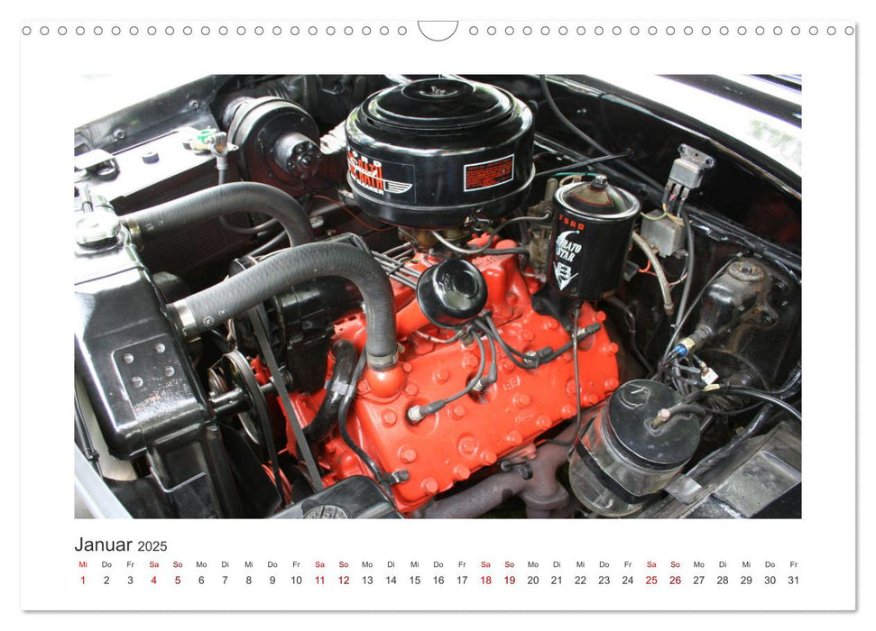 Ford Flathead V8 Motoren (CALVENDO Wandkalender 2025)