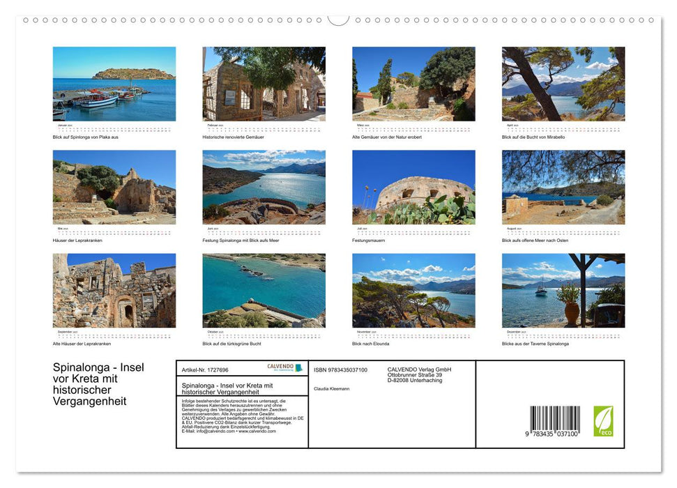 Spinalonga - Insel vor Kreta mit historischer Vergangenheit (CALVENDO Premium Wandkalender 2025)