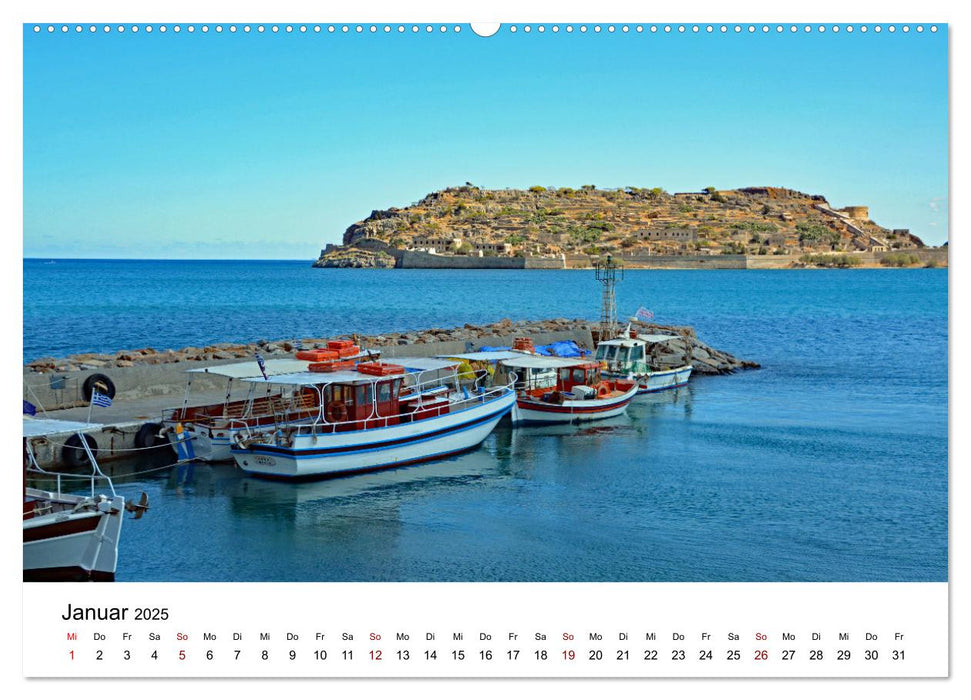 Spinalonga - Insel vor Kreta mit historischer Vergangenheit (CALVENDO Premium Wandkalender 2025)