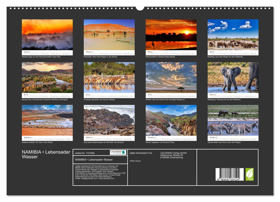 NAMIBIA • Lebensader Wasser (CALVENDO Premium Wandkalender 2025)