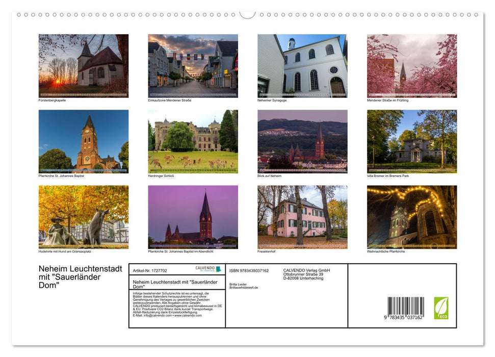 Neheim Leuchtenstadt mit "Sauerländer Dom" (CALVENDO Premium Wandkalender 2025)