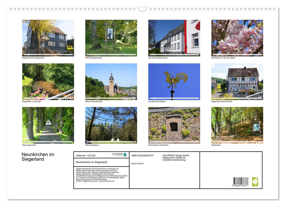 Neunkirchen im Siegerland (CALVENDO Wandkalender 2025)