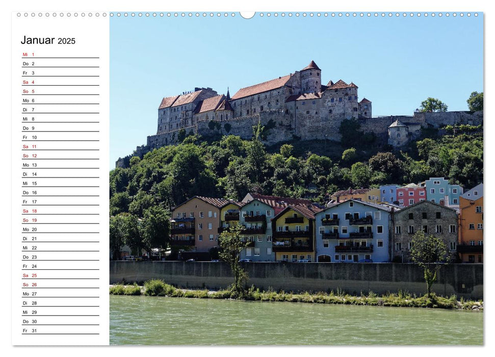 Burghausen und Salzachdurchbruch (CALVENDO Premium Wandkalender 2025)