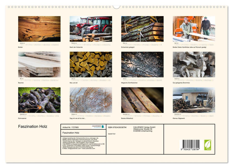 Faszination Holz (CALVENDO Premium Wandkalender 2025)