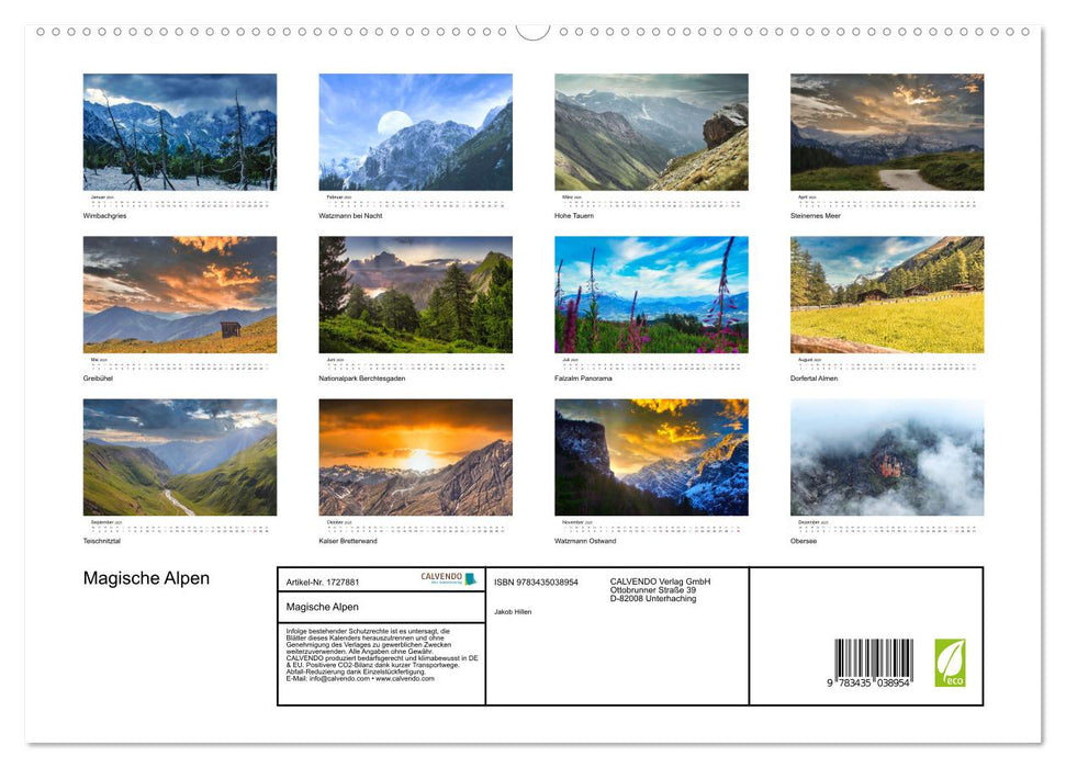 Magische Alpen (CALVENDO Premium Wandkalender 2025)