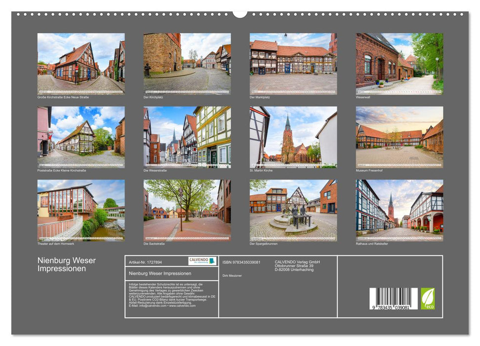 Nienburg Weser Impressionen (CALVENDO Premium Wandkalender 2025)