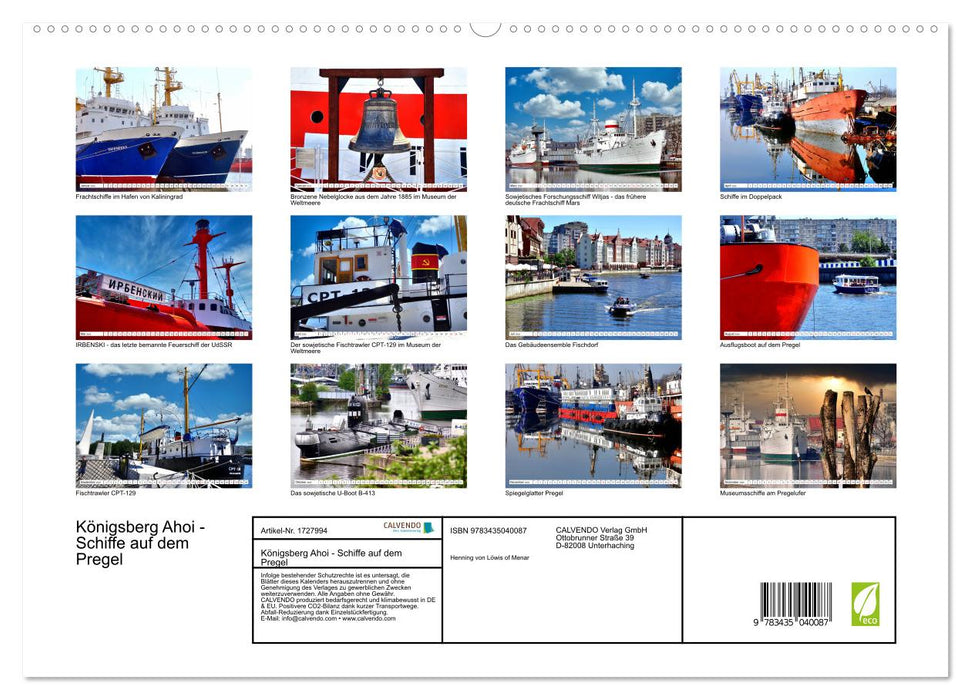 Königsberg Ahoi - Schiffe auf dem Pregel (CALVENDO Wandkalender 2025)