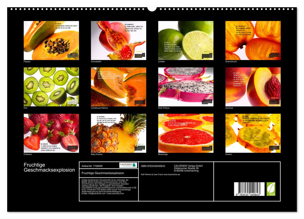 Fruchtige Geschmacksexplosion (CALVENDO Premium Wandkalender 2025)