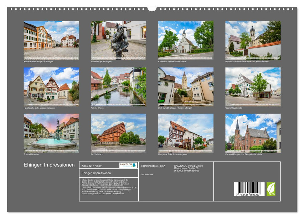 Ehingen Impressionen (CALVENDO Premium Wandkalender 2025)