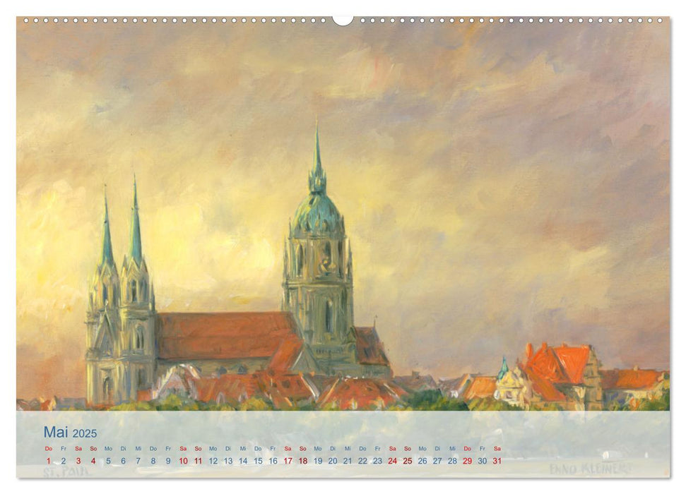 Skizzen aus München (CALVENDO Premium Wandkalender 2025)