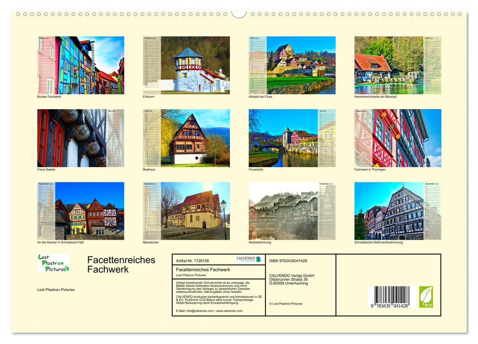 Facettenreiches Fachwerk (CALVENDO Premium Wandkalender 2025)