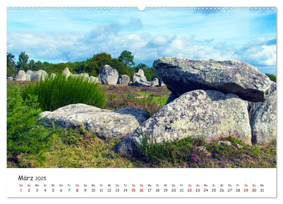 Magische Orte - Steinkreise, Dolmen, Megalithen (CALVENDO Premium Wandkalender 2025)