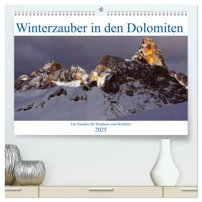 Winterzauber in den Dolomiten (CALVENDO Premium Wandkalender 2025)