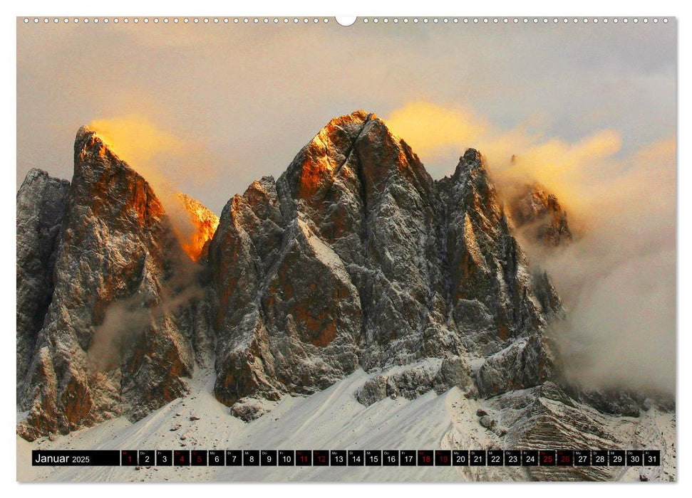 Winterzauber in den Dolomiten (CALVENDO Premium Wandkalender 2025)