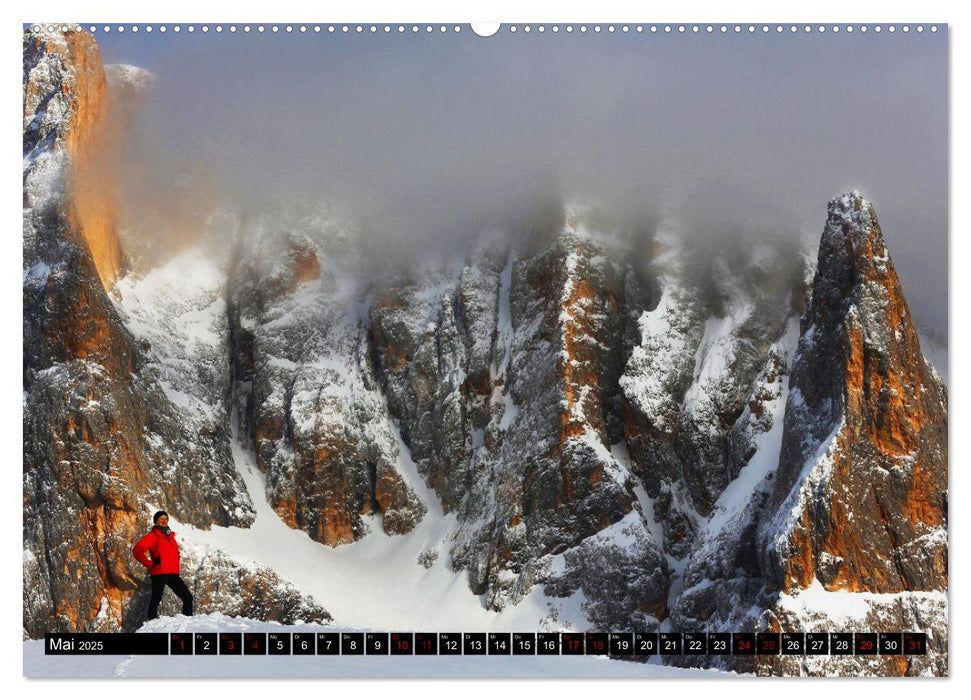 Winterzauber in den Dolomiten (CALVENDO Premium Wandkalender 2025)