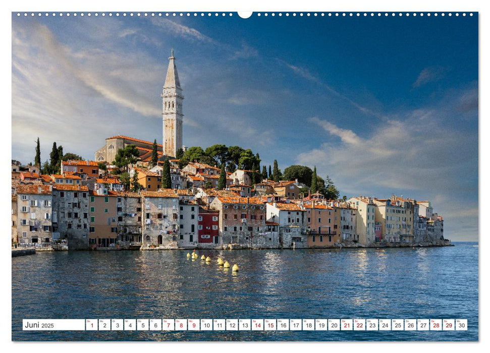 Istrien - Historische Städte und traumhafte Landschaften (CALVENDO Premium Wandkalender 2025)