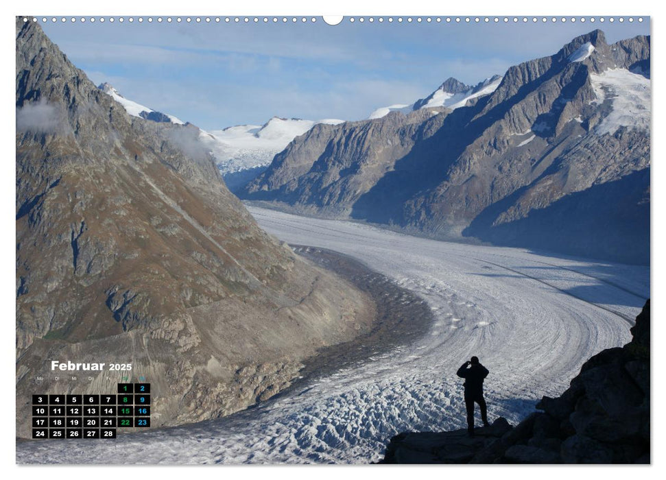 WANDERN - Spaziergänge für die Seele im Wallis / Schweiz (CALVENDO Premium Wandkalender 2025)