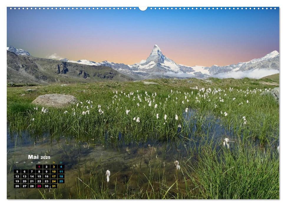 WANDERN - Spaziergänge für die Seele im Wallis / Schweiz (CALVENDO Premium Wandkalender 2025)