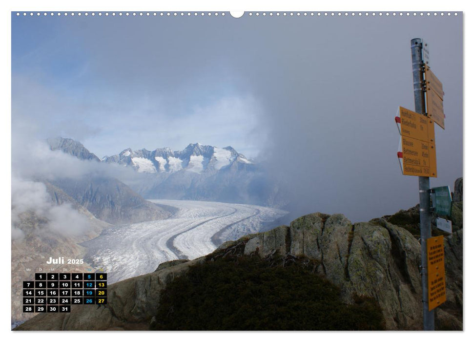 WANDERN - Spaziergänge für die Seele im Wallis / Schweiz (CALVENDO Premium Wandkalender 2025)