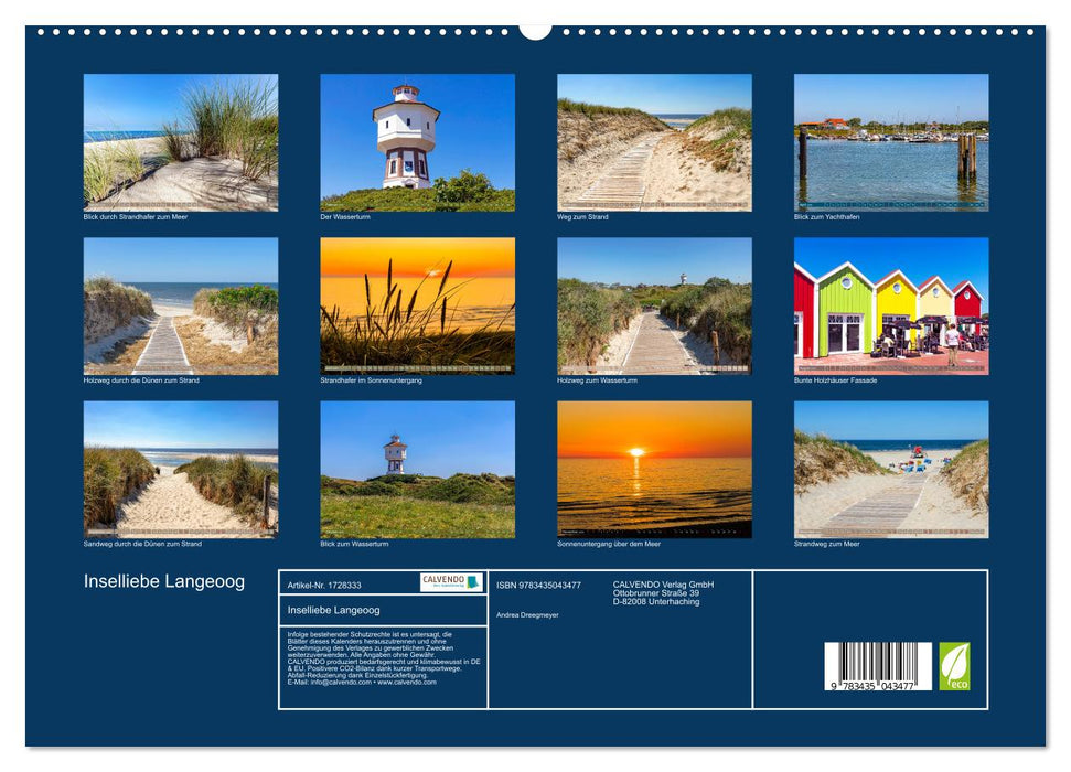 Inselliebe Langeoog (CALVENDO Premium Wandkalender 2025)