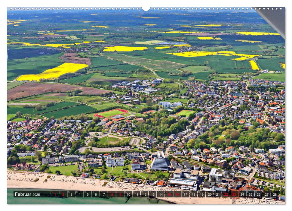 Flugroute Ostsee Bäder (CALVENDO Premium Wandkalender 2025)