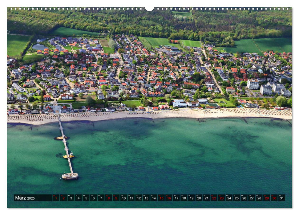 Flugroute Ostsee Bäder (CALVENDO Premium Wandkalender 2025)