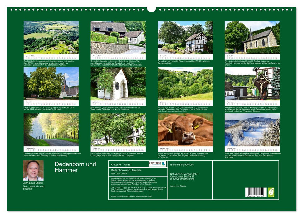 Dedenborn und Hammer (CALVENDO Wandkalender 2025)