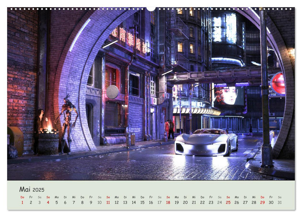 Science Fiction Cyberpunk (CALVENDO Premium Wandkalender 2025)