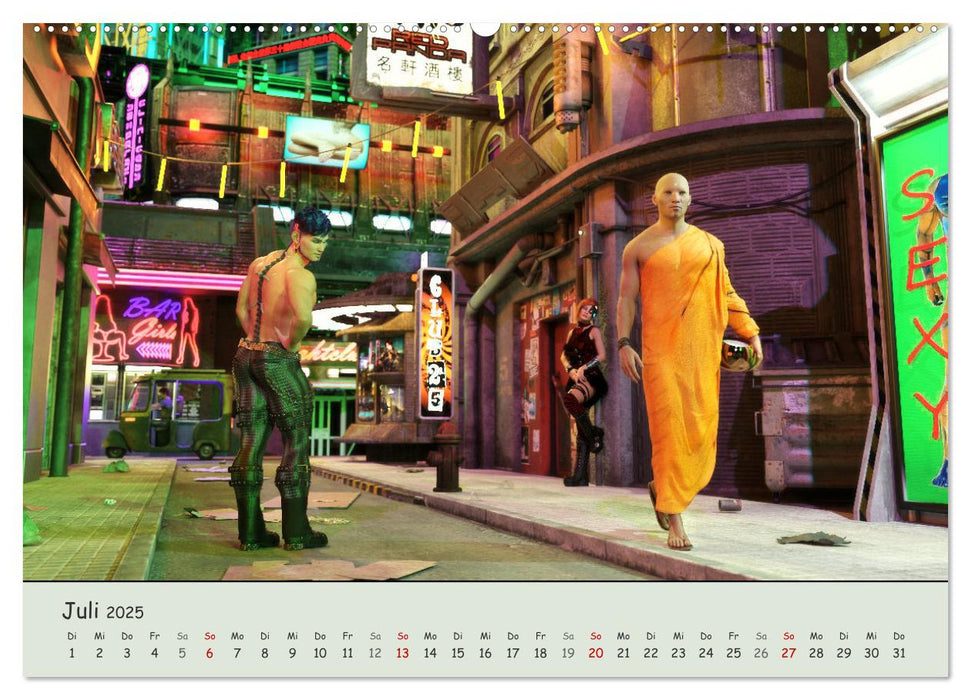 Science Fiction Cyberpunk (CALVENDO Premium Wandkalender 2025)