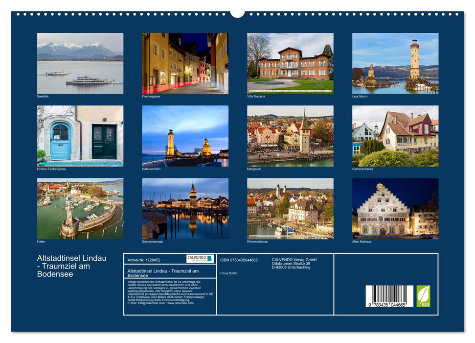 Altstadtinsel Lindau - Traumziel am Bodensee (CALVENDO Premium Wandkalender 2025)