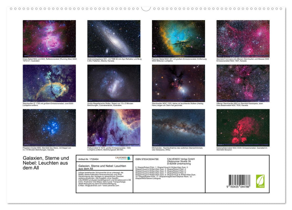 Galaxien, Sterne und Nebel: Leuchten aus dem All (CALVENDO Premium Wandkalender 2025)