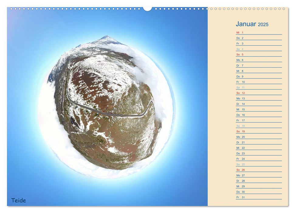 Teneriffa - kleine Planeten (CALVENDO Premium Wandkalender 2025)