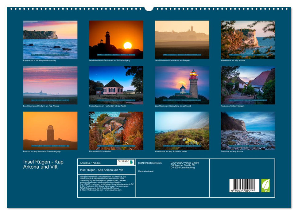 Insel Rügen - Kap Arkona und Vitt (CALVENDO Premium Wandkalender 2025)