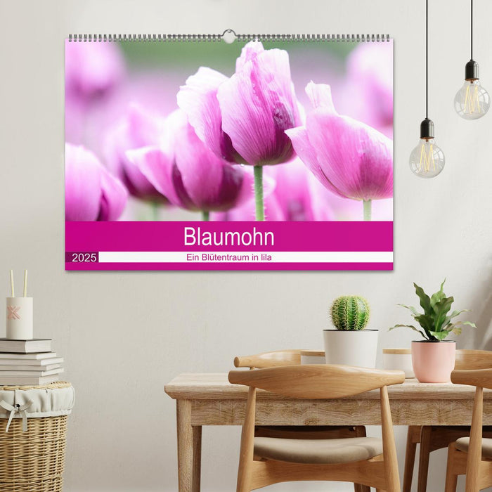 Blaumohn - Ein Blütentraum in lila (CALVENDO Wandkalender 2025)