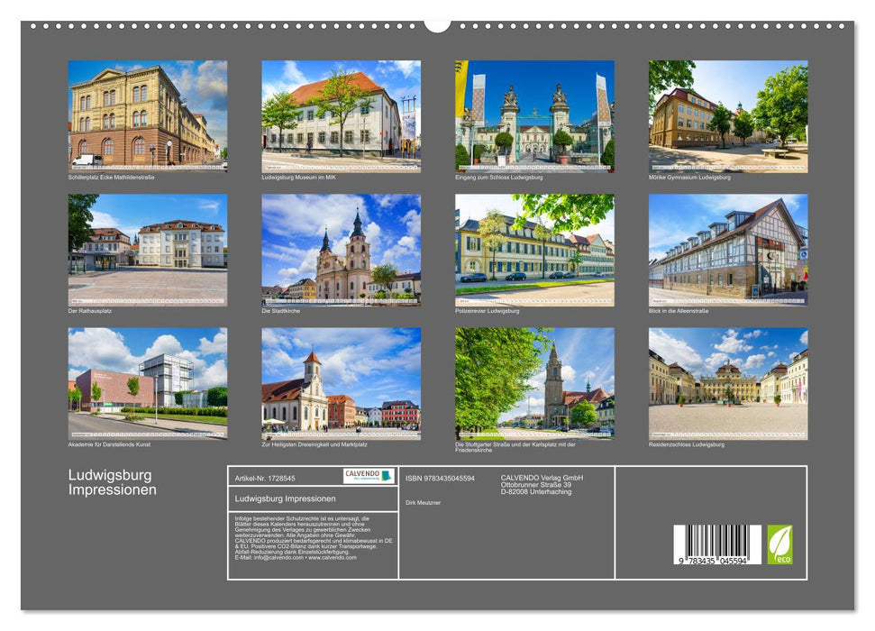 Ludwigsburg Impressionen (CALVENDO Wandkalender 2025)