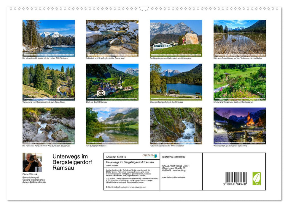 Unterwegs im Bergsteigerdorf Ramsau (CALVENDO Premium Wandkalender 2025)