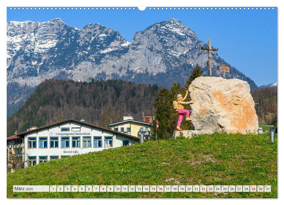 Unterwegs im Bergsteigerdorf Ramsau (CALVENDO Premium Wandkalender 2025)