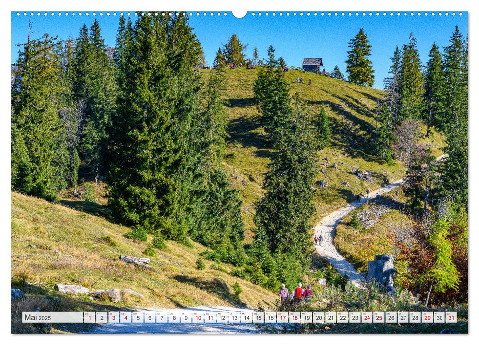 Unterwegs im Bergsteigerdorf Ramsau (CALVENDO Premium Wandkalender 2025)