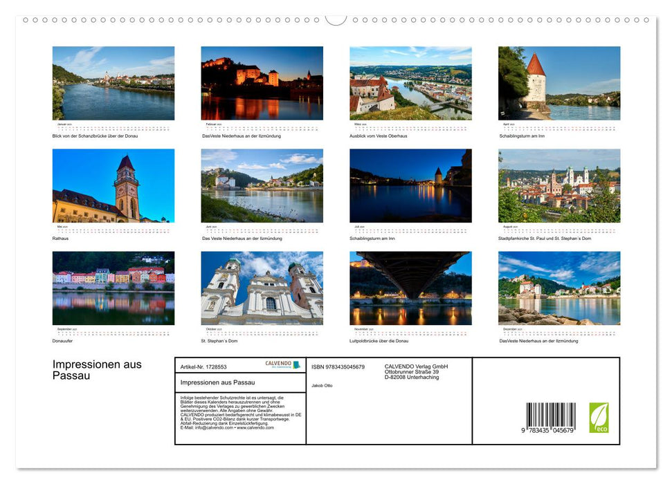 Impressionen aus Passau (CALVENDO Premium Wandkalender 2025)