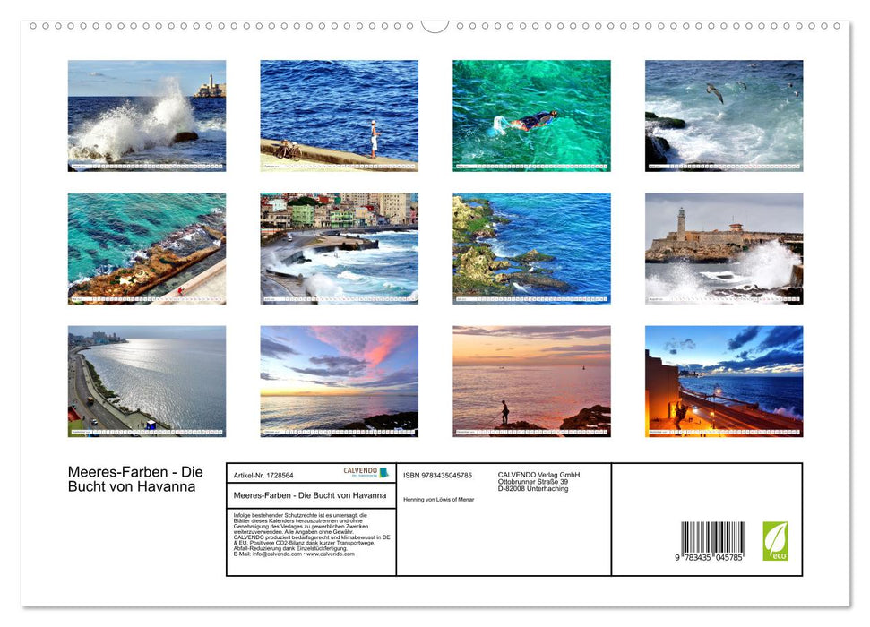 Meeres-Farben - Die Bucht von Havanna (CALVENDO Premium Wandkalender 2025)