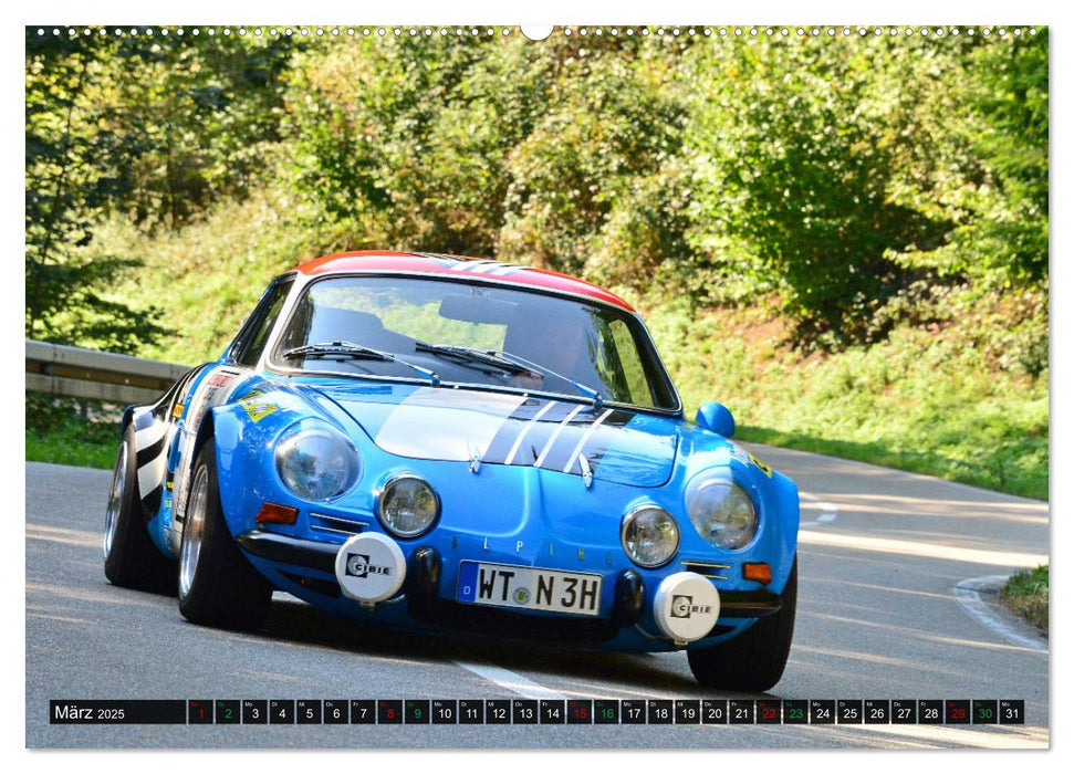 Oldtimer Bergrennen Flotte Franzosen am Berg (CALVENDO Premium Wandkalender 2025)