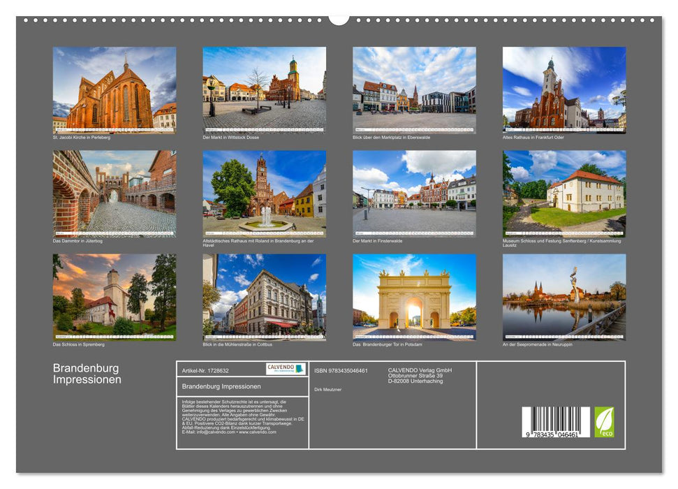 Brandenburg Impressionen (CALVENDO Premium Wandkalender 2025)