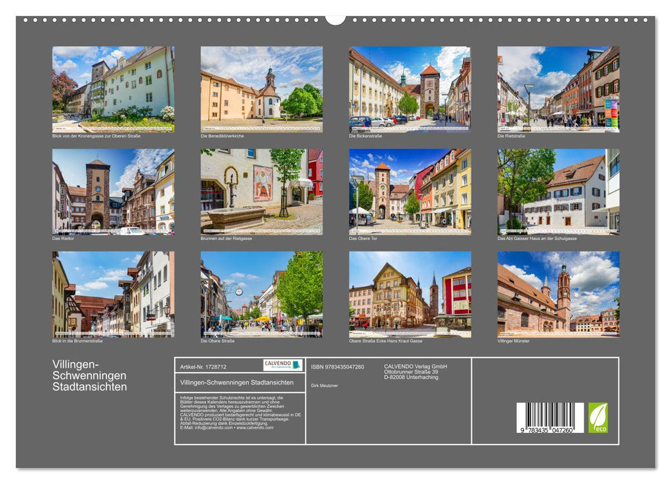 Villingen-Schwenningen Stadtansichten (CALVENDO Premium Wandkalender 2025)