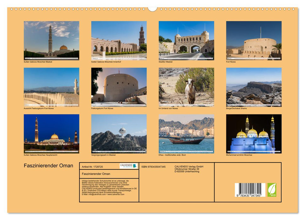 Faszinierender Oman (CALVENDO Premium Wandkalender 2025)