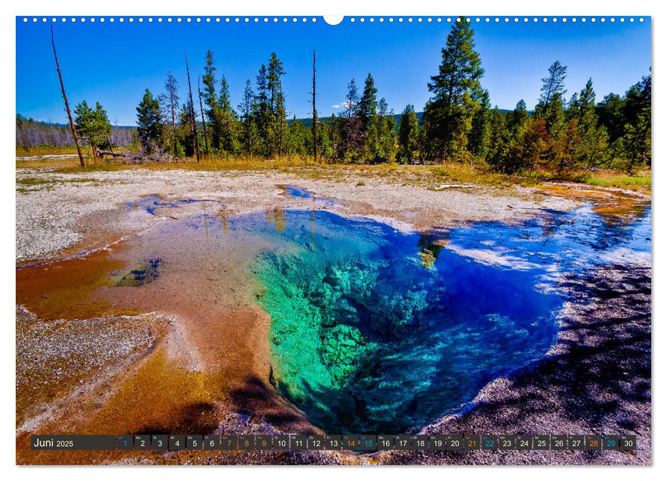 Farbenwunder Yellowstone (CALVENDO Premium Wandkalender 2025)