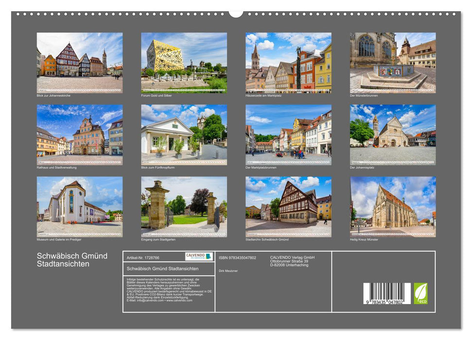 Schwäbisch Gmünd Stadtansichten (CALVENDO Premium Wandkalender 2025)