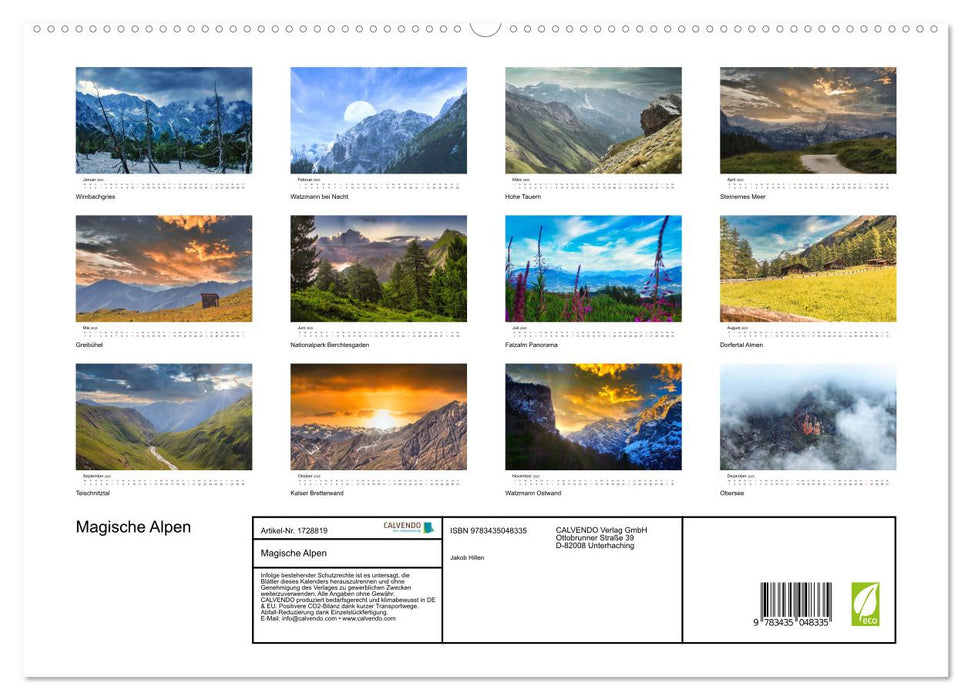 Magische Alpen (CALVENDO Wandkalender 2025)